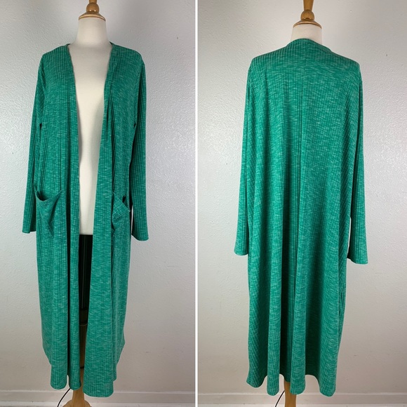 LuLaRoe Sweaters - LuLaRoe Sarah Long Sleeve Duster Cardigan Green XL
